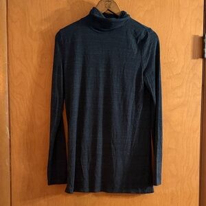 Lou & Grey Heather Dark Grey  Long Sleeve Turtleneck